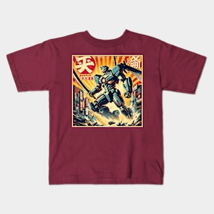 Retro Robot Action Kids T-Shirt